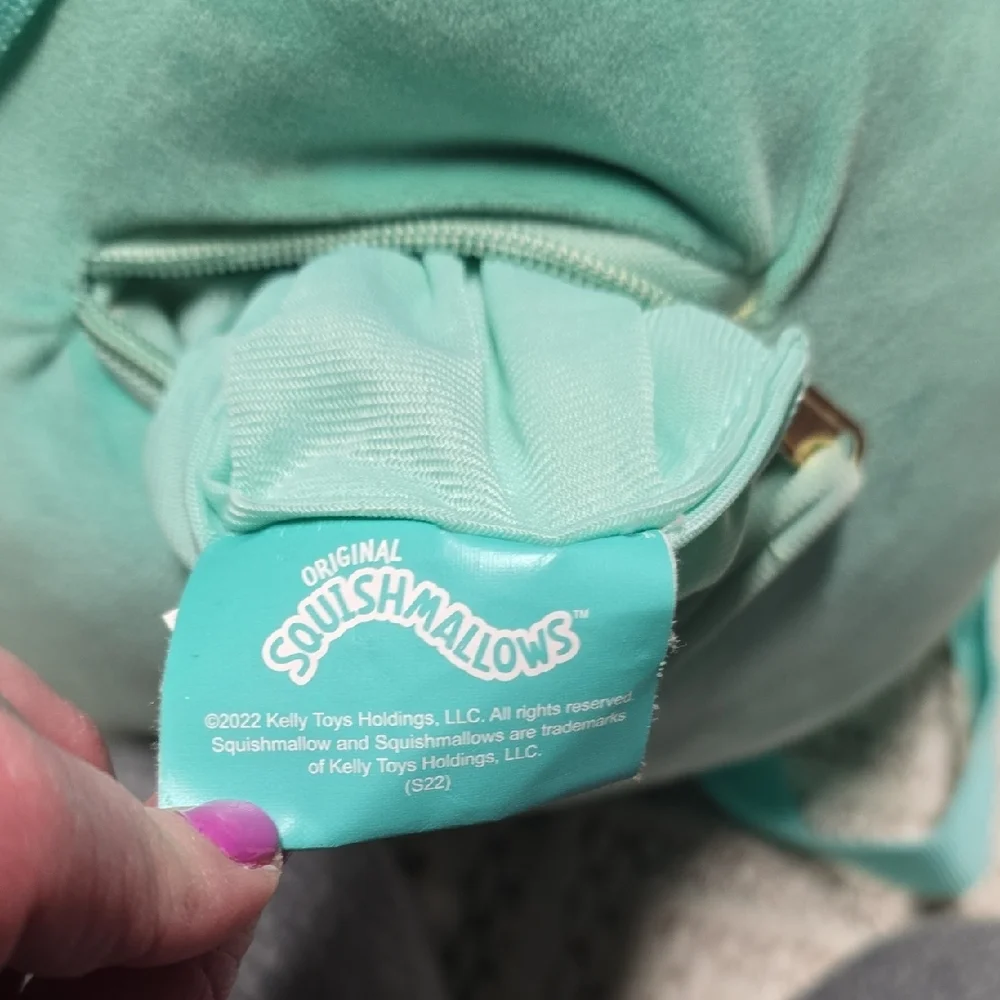 Squishmallows Teal Plush Backpack